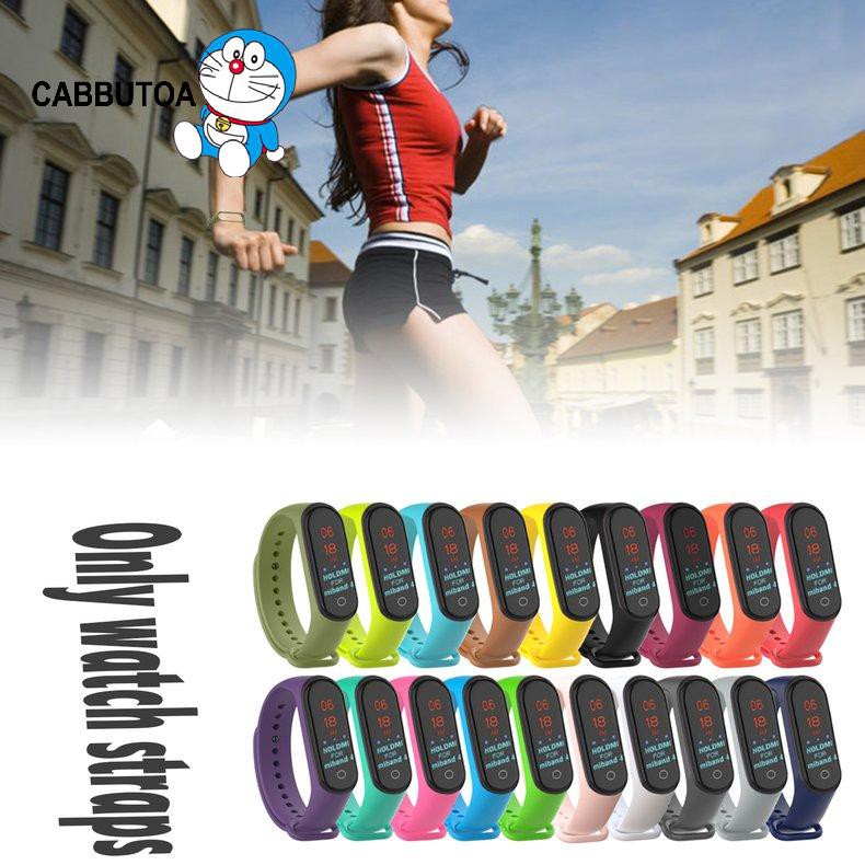 Dây Đeo Thay Thế Chất Liệu Silicon Thiết Kế Nhiều Lỗ Thời Trang Cho Xiaomi Mi Band 3 / 4