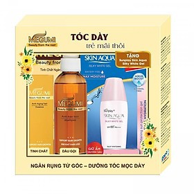 Bộ sản phẩm ngăn lão hóa tóc Megumi (Dầu gội Megumi 175g + Tinh chất Megumi 50ml)