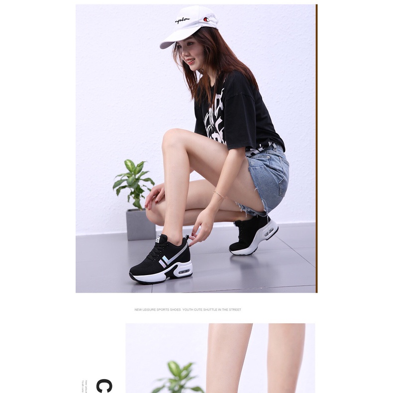 Giày thể thao nữ giày đế độn 8CM cao cấp siêu đẹp siêu hot giá rẻ !