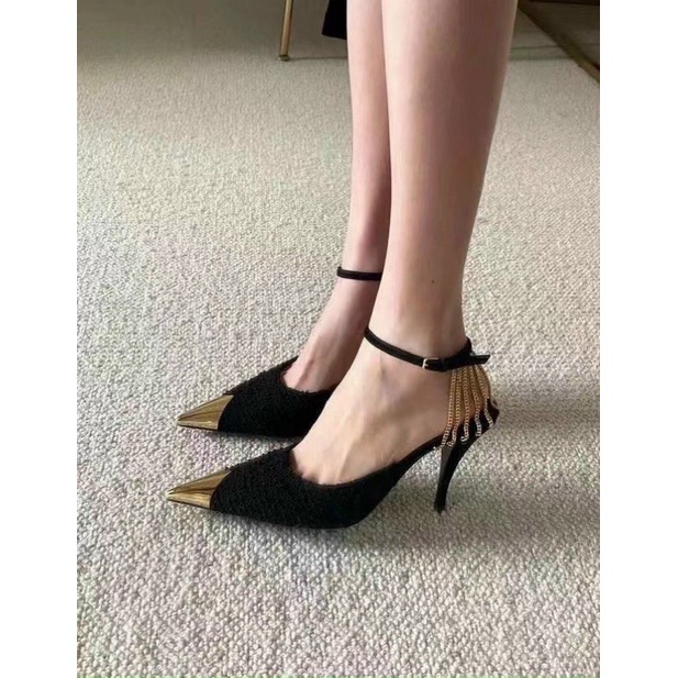 Giầy cao gót sandal Y.s.l dạ siêu hót kèm video và ảnh thật