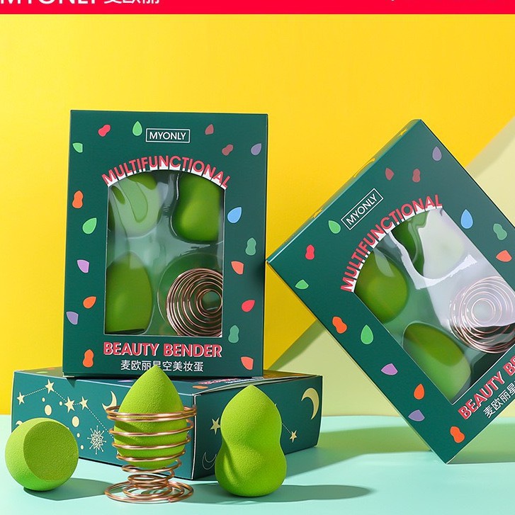 Hộp Bông Phấn Trang Điểm 4 Món Monoly Cao Cấp | BigBuy360 - bigbuy360.vn