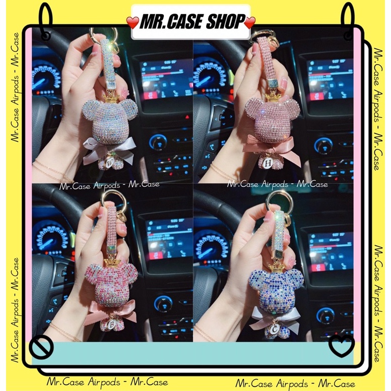 [Mẫu Mới] Móc Khoá Đính Đá Nhân Tạo Hình Gấu Nơ Bự Siêu Lấp Lánh Thời Thượng - Mr.Case