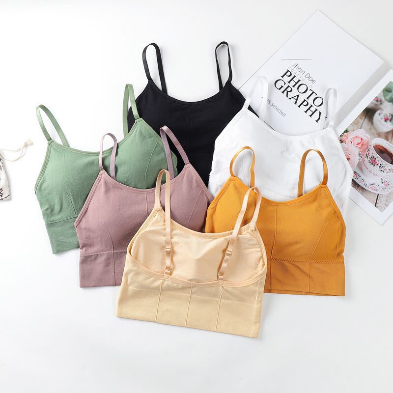 Áo Bra Tập Gym  FREESHIP  Bra 2 Dây Thể Thao - Áo Ngực Không Gọng Cotton AMYBRA -828