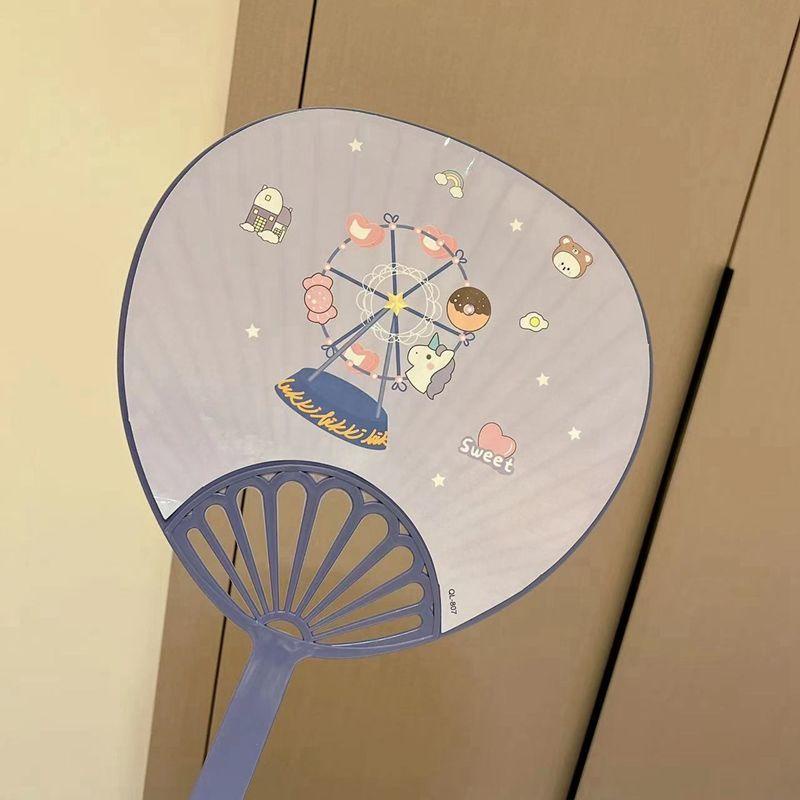 Quạt Nhựa Cầm Tay, Quạt Mini Cầm Tay Cute Hình Tròn Gọn Nhẹ, Tiện Lợi Mùa Hè 2022 Giá Rẻ