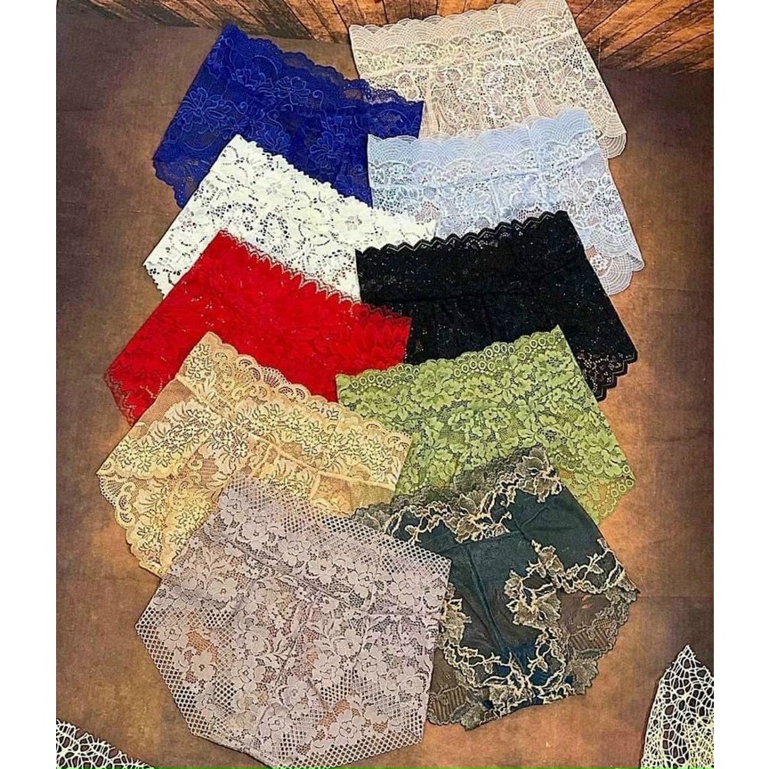 Quần Lót Nữ Ren Thái cạp cao gen bụng họa tiết ren xuyên thấu lót ren nữ cao cấp cạp cao định hình vòng eo bigsize | BigBuy360 - bigbuy360.vn