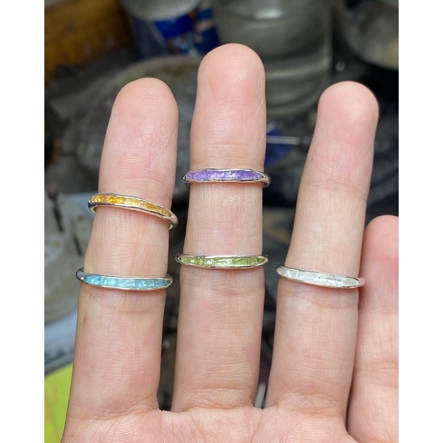 Nhẫn bạc 950 đá c.i.t.r.in T.A vàng!