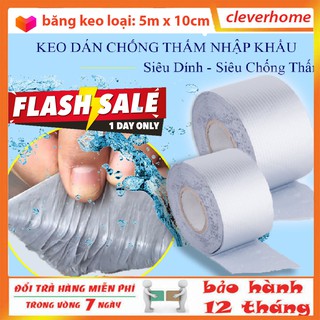 Băng keo siêu dính chống thấm và chịu nhiệt WaterProof chính hãng nhật bản loại 10cm x 5m dán mọi thứ trong tay