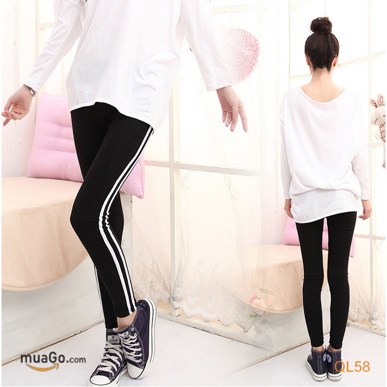 Quần legging kẻ sọc nữ, QUẦN THUN ÔM NỮ,QUẦN THỂ THAO NỮ,QUẦN LEGGING NỮ THỜI TRANG QL58