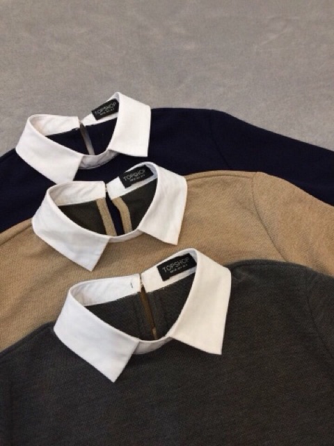 Áo len phối sơ mi