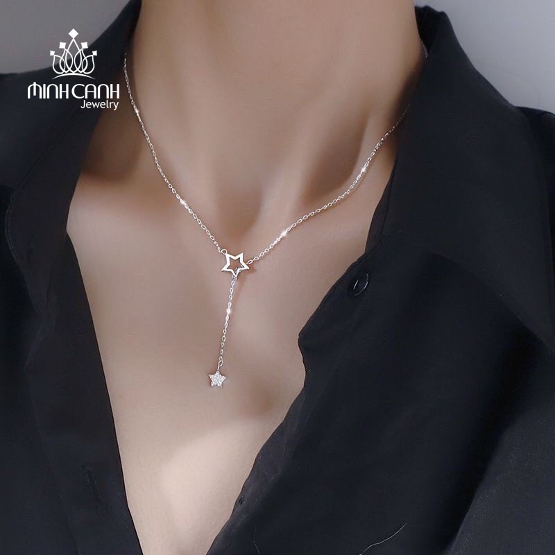 Dây Chuyền Bạc Ta Ngôi Sao Đôi - Minh Canh Jewelry