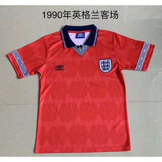 1990 Anh đi bóng đá Retro Bóng đá Jersey
