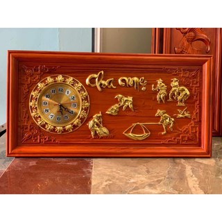 Đồng hồ tranh gỗ