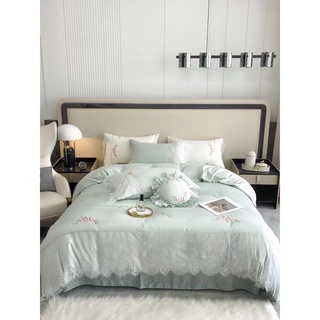 Bộ chăn ga tencel 100s thiên tơ cao cấp mát lạnh mềm mịn