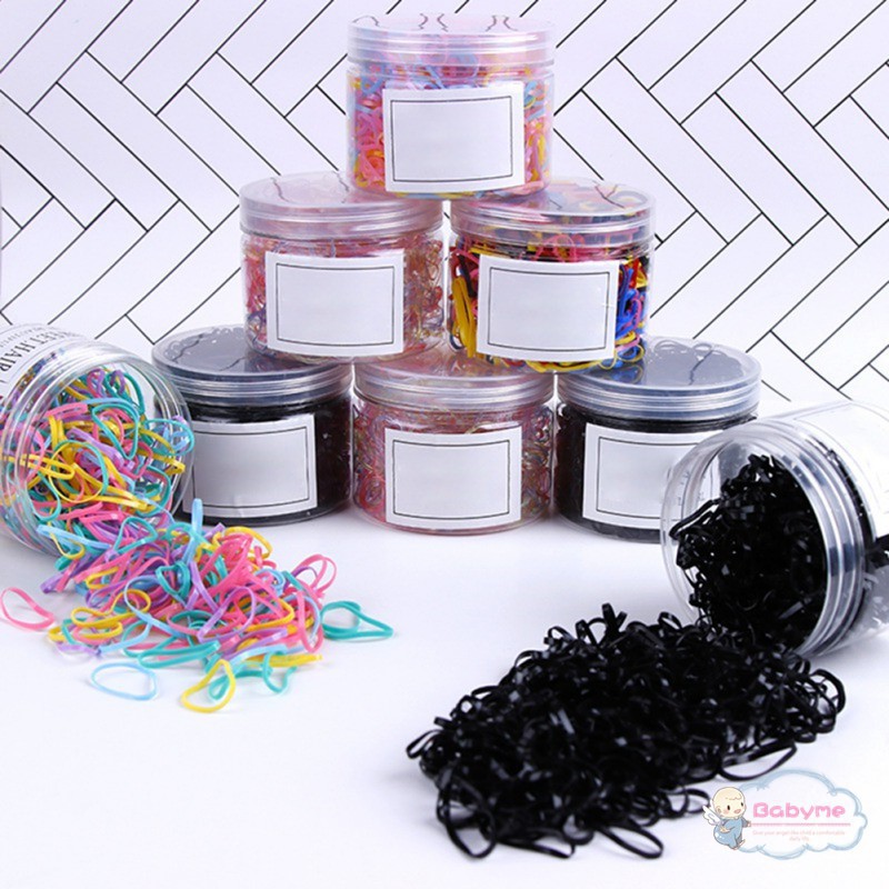 Set 500/1000 dây cột tóc dùng 1 lần đa màu sắc tiện dụng