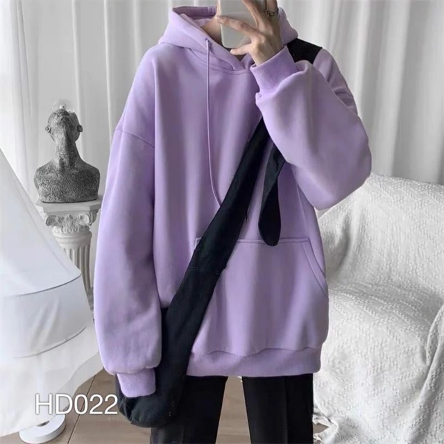 HD022 - ÁO HOODIE BASIC TÍM NHẠT