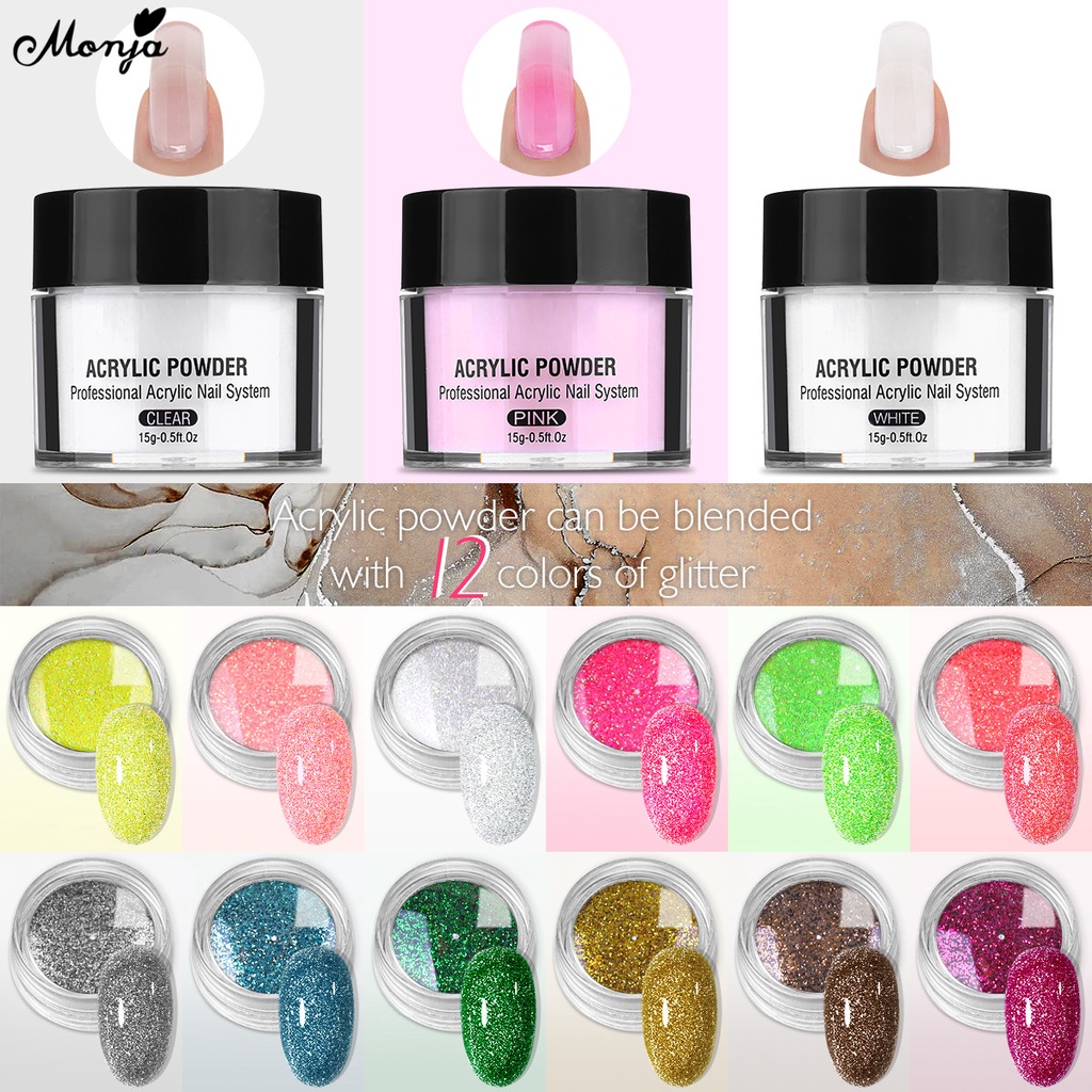 Bộ 13 Dụng Cụ Nối Dài Móng Tay Acrylic Chuyên Nghiệp Monja