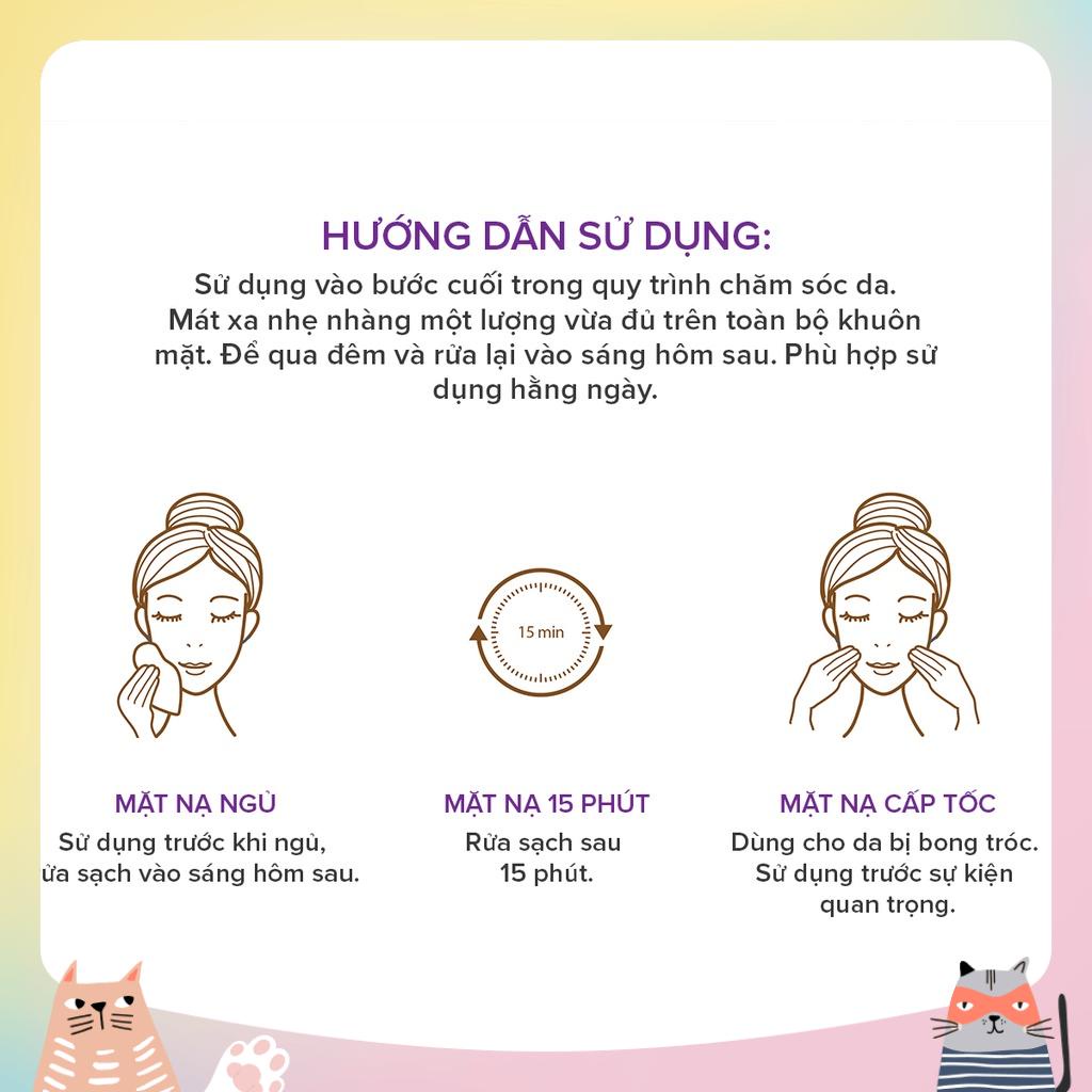 Mặt nạ ngủ Bio-Essence Bio-Bird's Nest Collagen Night Mask 50g dưỡng da ẩm min, căng bóng