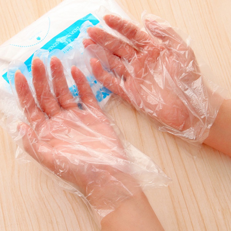 Găng tay nilon mỏng dai dùng 1 lần đảm bảo vệ sinh
