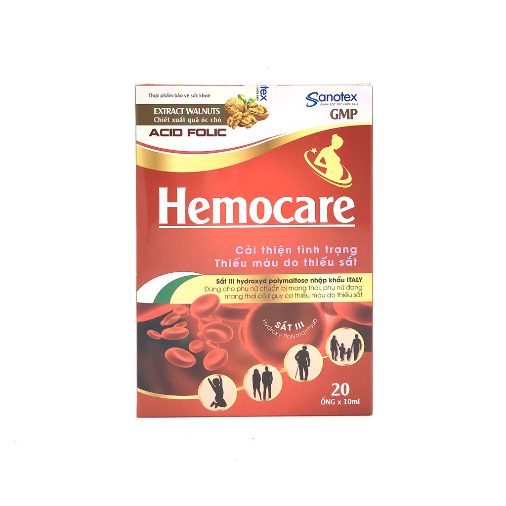 [CHÍNH HÃNG ] Hemocare - Sắt III Hydroxyd Polymaltose Nhập Khẩu ITALY