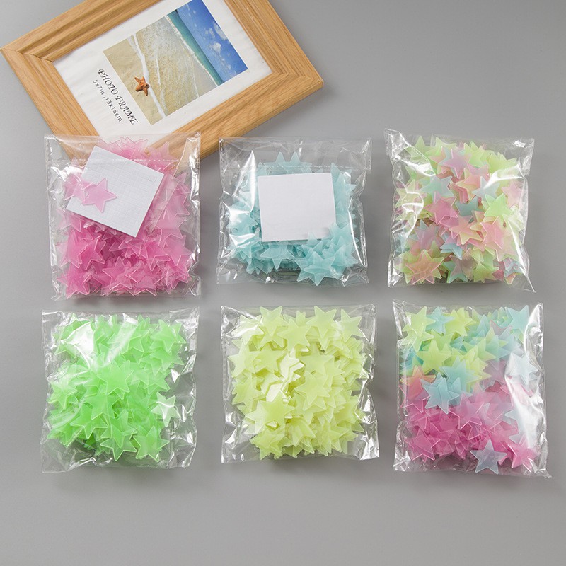 Set 100 Ngôi Sao Dạ Quang Dán Tường Trang Trí