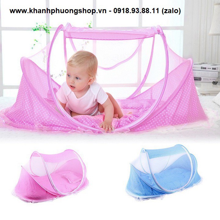 Mùng chụp cho bé - mùng chụp có nệm cho bé