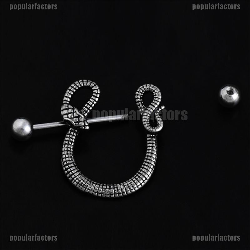 Khuyên Xỏ Cơ Thể Hình Rắn Bằng Thép Không Gỉ 14G