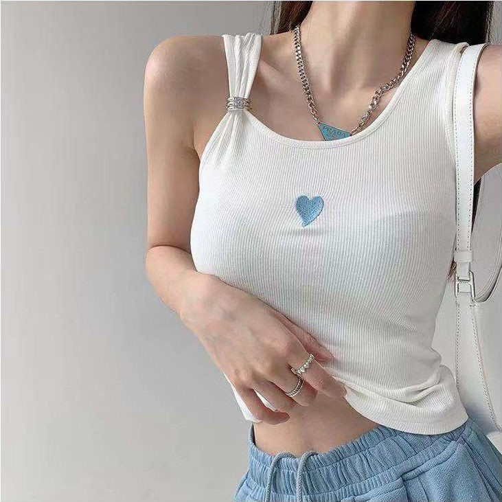 Áo Hai Dây Dáng Ngắn Màu Trơn Phong Cách Âu Mỹ Thời Trang Mùa Hè Cho Nữ | BigBuy360 - bigbuy360.vn