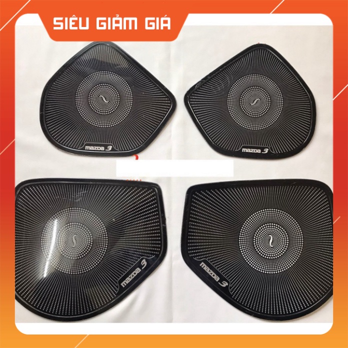 Ốp Tapli và màng loa Cánh Cửa xe Mazda 3 2015-2016-2017-2018 - 2019 TiTan Cao Cấp HÀNG CAO CẤP