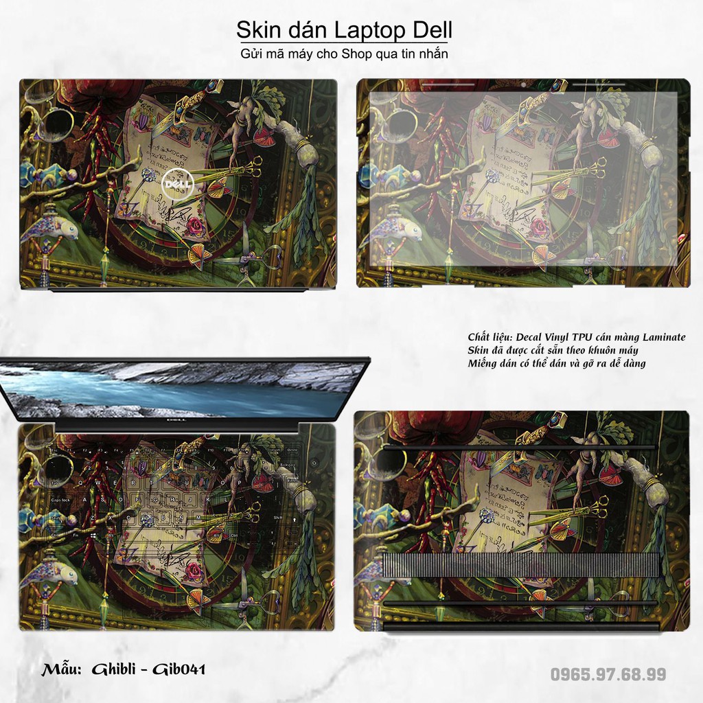 Skin dán Laptop Dell in hình Ghibli Nhật Bản (inbox mã máy cho Shop)