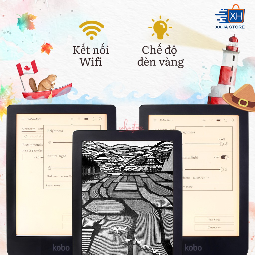 Máy đọc sách Kobo Clara HD - 8GB màu đen - Bảo hành 12 tháng | BigBuy360 - bigbuy360.vn