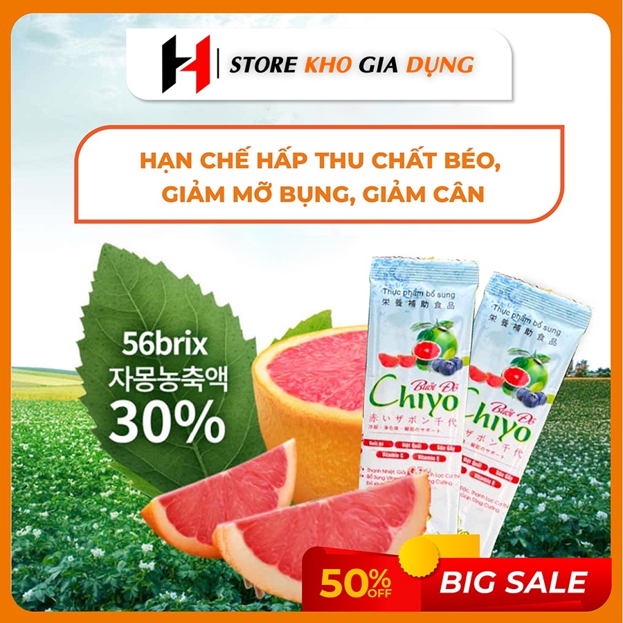 Bưởi Đỏ Chiyo - Chiết Xuất 100% Organic Từ Vườn Dược Liệu CHIYO Farm