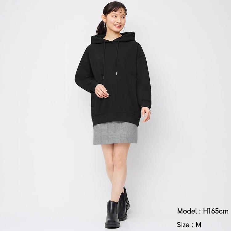 (GU Nhật chính hãng) Nữ - Chân váy ngắn kẻ caro (kẻ ô) cạp pha chun dáng chữ A