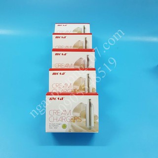 5 hộp gas kem mosa, gas n2o, gas bình xịt kem