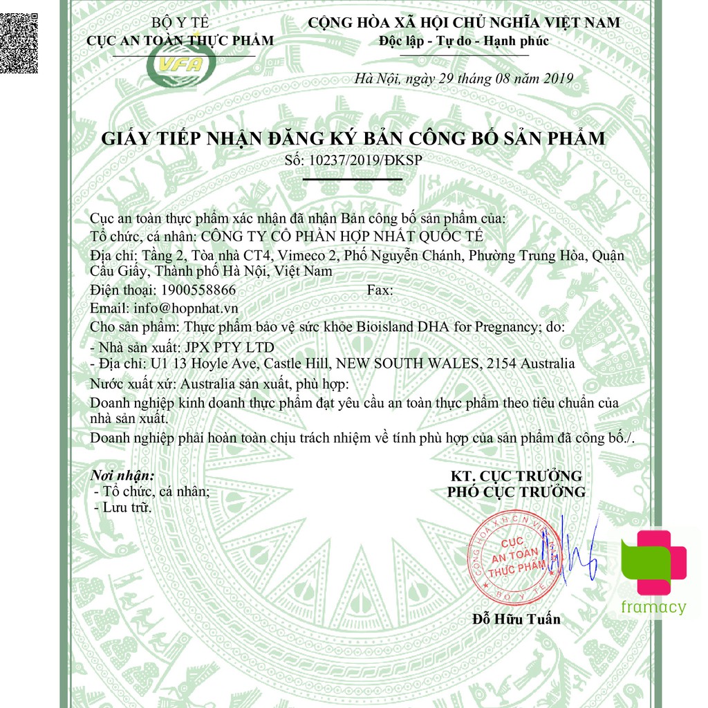DHA bầu Bioisland - Úc  bổ sung DHA cho phụ nữ sắp mang thai, mẹ bầu và mẹ sau sinh