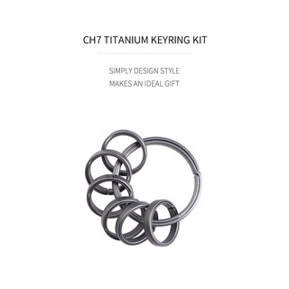 Bộ ring móc khóa titanium MecArmy CH7 ( 1 ring chủ và 6 ring phụ )