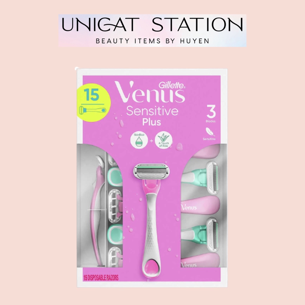(Bản Mỹ) Dạo Cạo GILLETTE VENUS Sensitive Plus Sensitive Plus Disposable Razors 3 Blades (3 Lưỡi)