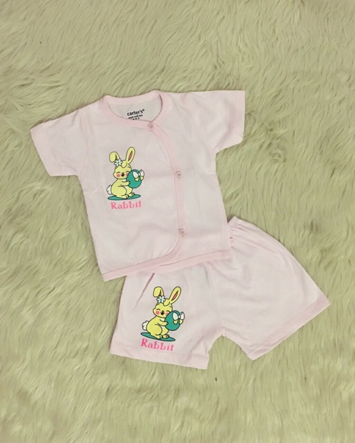Bộ carter ngắn tay cho bé có cột dây