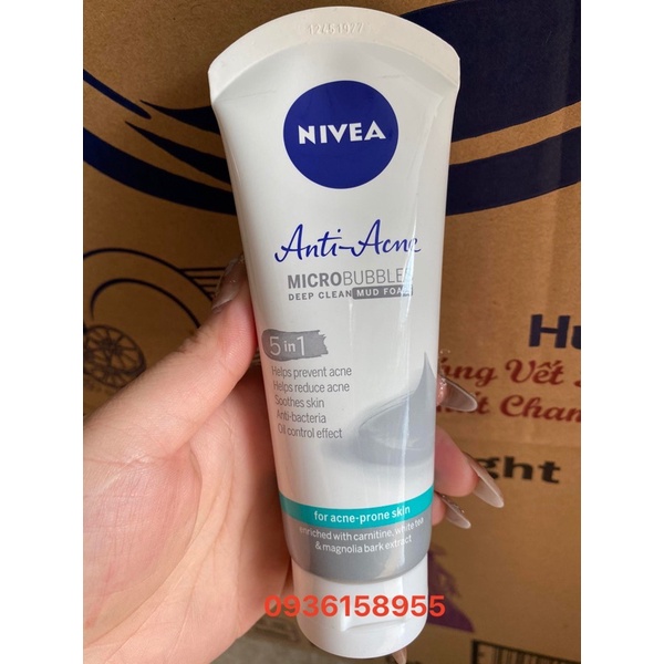 Sữa rửa mặt NIVEA Anti-Acne khoáng chất giúp ngừa mụn (100g)