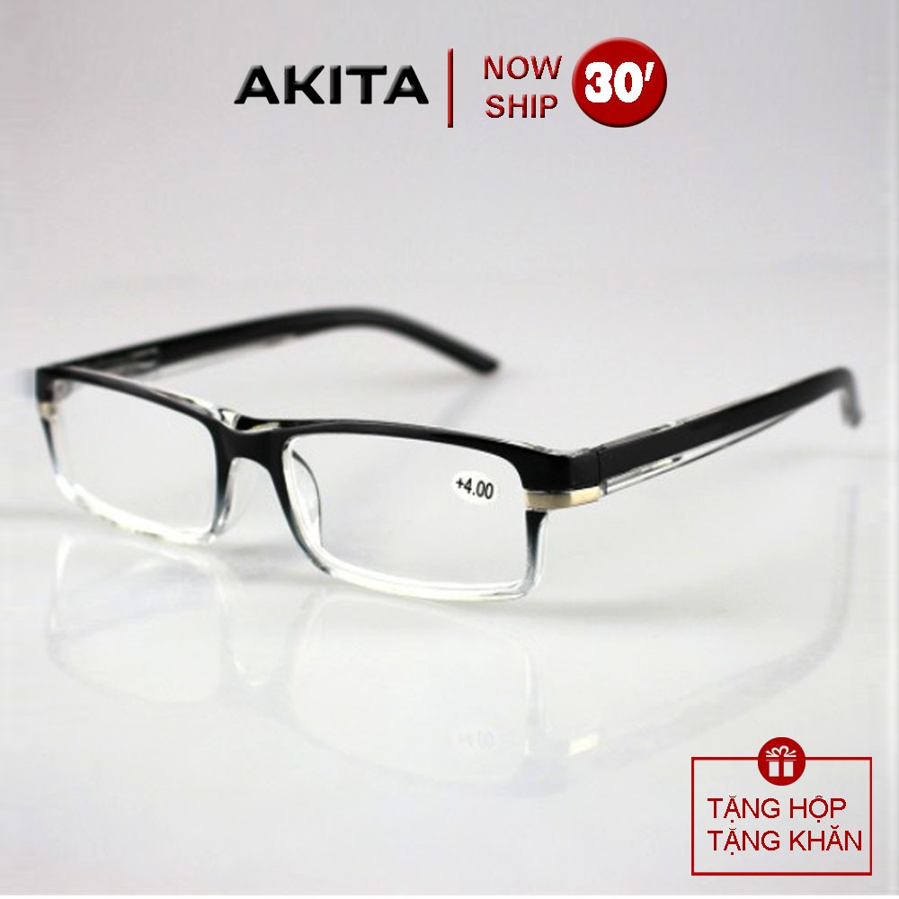 Kính đọc chữ kính lão thị nam nữ AKITAKV213 sale xả toàn bộ cực rẻ tròng MikaNano cao cấp sáng rõ sẵn độ từ +1 đến +4 độ
