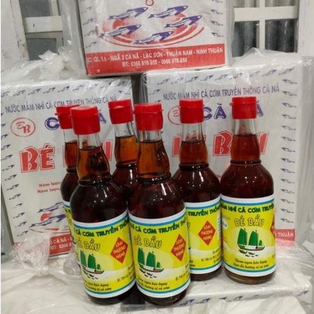 1 thùng nước mắm Bé Bầu loại thượng hạng chai tròn thủy tinh 500ml, NGỌC HIỂN FOODY