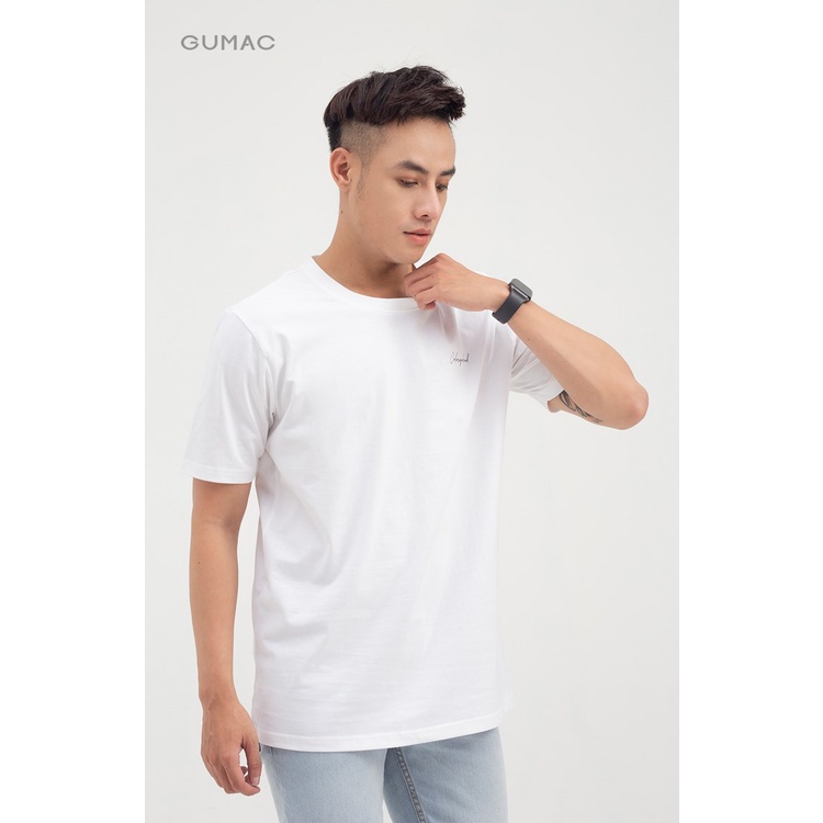 Áo thun nam in họa tiết GUMAC form basic, phong cách hiện đại lịch lãm ATNB834 | BigBuy360 - bigbuy360.vn