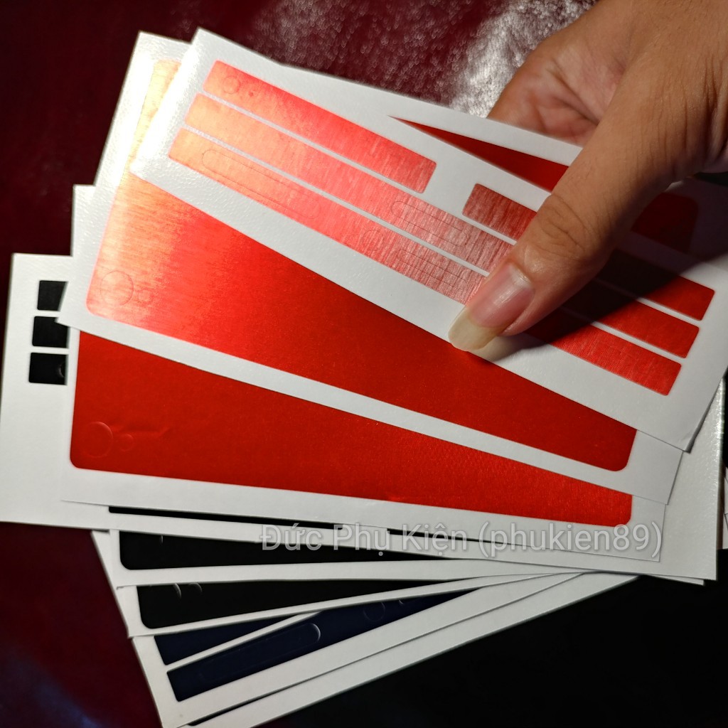 Miếng dán skin nhôm xước Sony Xperia Z3 màu đỏ, xanh và đen