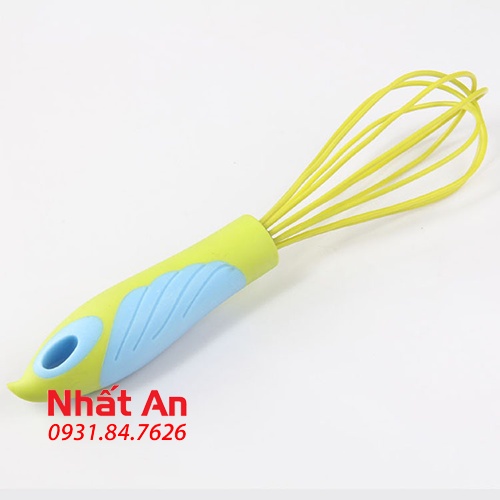 Dụng cụ đánh trứng silicone cầm tay/ Phới đánh trứng silicone 25cm