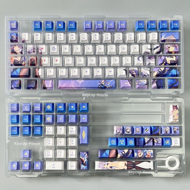 Keqing Keycap Cherry Hồ sơ Genshin Impact Anime PBT Dye Sub Bàn phím cơ học Keycap