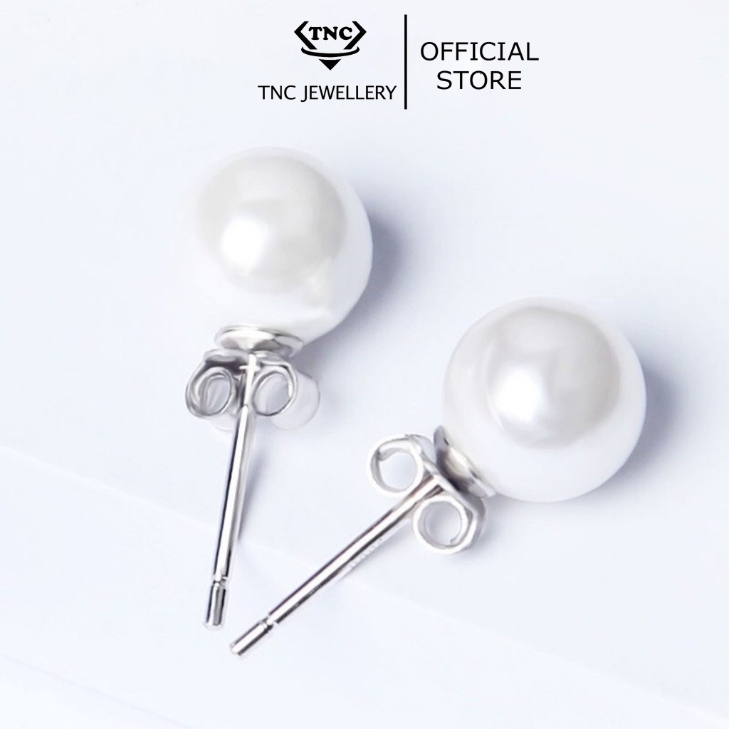 Bông Tai Bạc Thanh Lịch Hạt Tròn-TNC Jewellery
