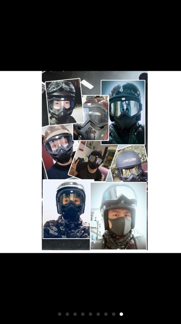 Nón bảo hiểm mặt nạ - mũ 3/4 kèm mặt nạ beon phượt