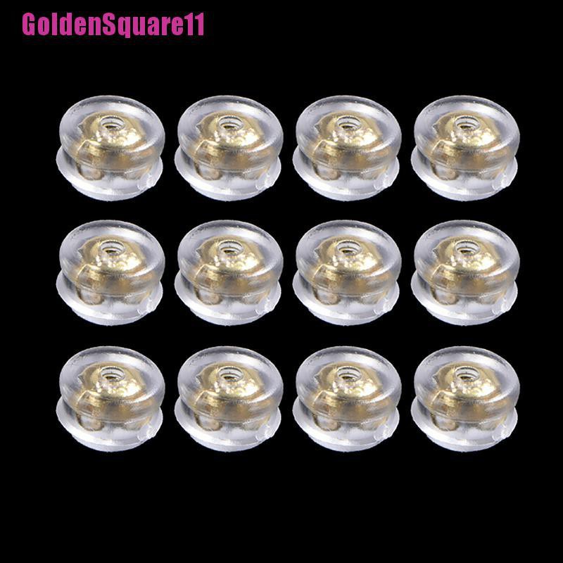 Bộ 10 Nút Bịt Bông Tai Bằng Nhựa Mềm Trong Suốt Tiện Dụng