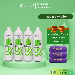 Oxy trợ nhuộm kanaval tinh chất bạc hà mát lạnh không xót da đầu 3%, 6%, 9%, 12% chai 1000ml