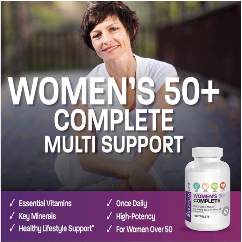 Vitamin tổng hợp cho Nam/ Nữ trên 50+ Bronson ONE Daily Mens 50+ Complete Multivitamin Multimineral 180 viên USA