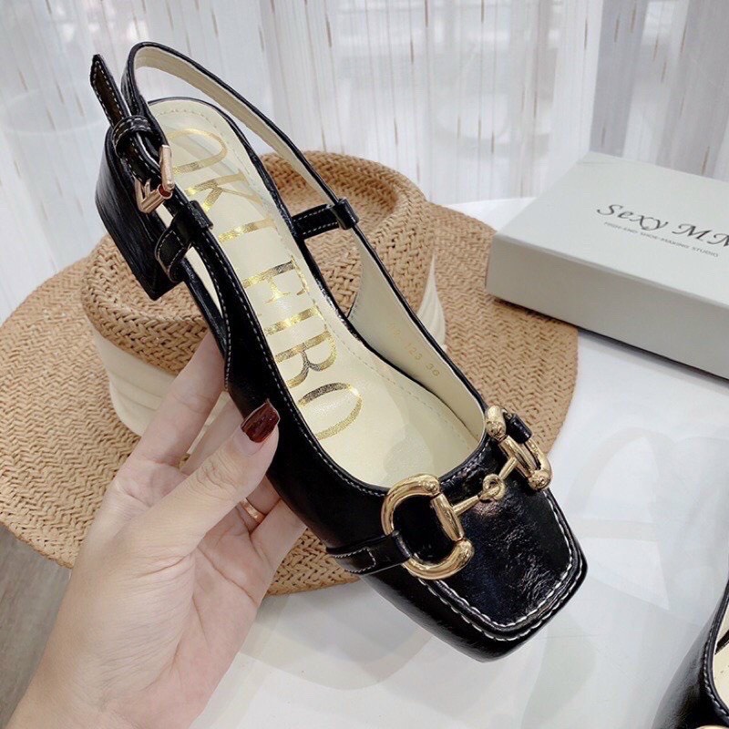 (S105) Sandal nữ quai xích gót 3 phân (Mã SD.146 - VNXK)